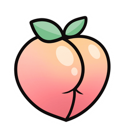 unhappy hippy - peach sticker icon