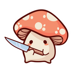 unhappy hippy - mushroom sticker icon