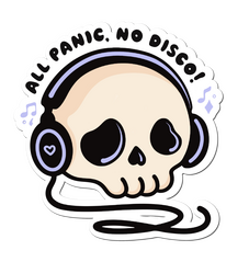 unhappy hippy - skull sticker icon