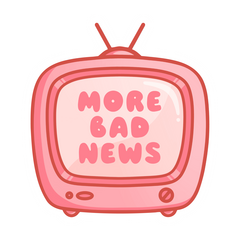 unhappy hippy - tv sticker icon
